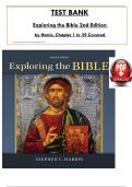 Exploring the Bible 2nd Edition Test Bank by Stephen Harris, All 39 Chapters Covered, Verified Latest Edition