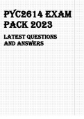 PYC2614 MCQ EXAM PACK 2023