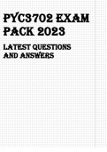 PYC3702 EXAM PACK 2023