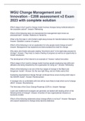 WGU Change Management and Innovation - C208 assessment v2 Exam 2023 with complete solution