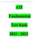 ATI Fundamentals Proctored TEST BANK 2021/2022/2023