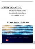 Solution Manual for Principles of Corporate Finance 14th Edition by Richard Brealey, Stewart Myers, All Chapters 1 to 34 complete Verified editon ISBN: 9781265074159 