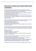 HESI EXIT EXAM 2023 QUESTIONS AND  ANSWERS