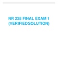 NR 228 FINAL EXAM 1 2022/2023 LATEST COMPLETE GUIDE SOLUTION RATED A|CHAMBERLAIN COLLEGE OF NURSING.