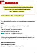 CCHT Exam (2024 / 2025) Study Questions and Verified Answers, 100% Guarantee Pass Score