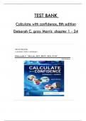 Test Bank For Calculate with confidence, 8th edition Deborah C. gray Morris, Consists Of 24 Complete Chapters, ISBN:978-0323696951