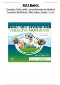 Test Bank For Community/Public Health Nursing: Promoting the Health of Populations 8th Edition by Nies, McEwen, Consists Of 34 Complete Chapters, ISBN: 978-0323795319