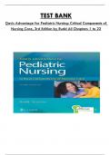 Test Bank For Davis Advantage for Pediatric Nursing: Critical Components of Nursing Care, 3rd Edition by Rudd, Consists Of 22 Complete Chapters, ISBN: 978-1719645706