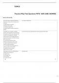 Practice Wise Test Questions WITH 100- SURE ANSWERS.