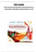 Test Bank For Public Health Nursing Population centered health care in the community 10th edition stanhope, Consists Of 46 Complete Chapters, ISBN: 978-0323582247