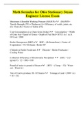 Math formulas for Ohio Stationary Steam Engineer License Exam