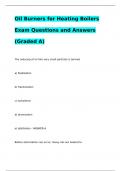 Oil Burners for Heating Boilers Exam Questions and Answers (Graded A)