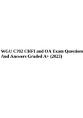 WGU C702 CHFI and OA Exam Questions And Answers Graded A+ (2023).