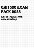 QMI1500 EXAM PACK 2023