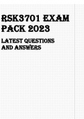 RSK3701 EXAM PACK 2023