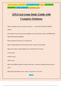 ATLS test exam Study Guide with Complete Solutions