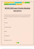 BCOM 3360 Exam 2 Practice Questions and Answers