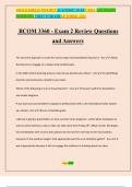 BCOM 3360 - Exam 2 Review Questions and Answers