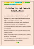 CDS348 Final Exam Study Guide with Complete Solutions