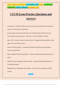 CTCM Exam Practice Questions and Answers