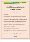 FCCM Exam Study Guide with Complete Solutions