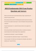 HESI Fundamentals 2024 Exam Practice Questions and Answers