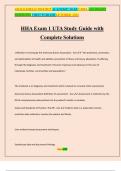 HHA Exam 1 UTA Study Guide with Complete Solutions