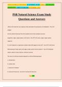 PSB Natural Science Exam Study Questions and Answers