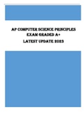 AP Computer Science Principles  Exam Graded A+  Latest Update 2023