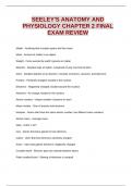 Exam (elaborations) Anatomy and physilogy  Seeley's Anatomy and Physiology