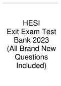 HESI Exit Exam Test Bank 2023