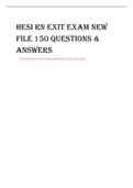 HESI RN EXIT EXAM 2023  NEW  FILE 150 Questions &  Answers Latest Update