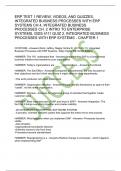 ERP TEST 1 REVIEW, VIDEOS, AND QUIZZES, INTEGRATED BUSINESS PROCESSES WITH ERP SYSTEMS CH 4, INTEGRATED BUSINESS PROCESSES CH. 2 INTRO TO ENTERPRISE SYSTEMS, ISDS 4111 QUIZ 2, INTEGRATED BUSINESS PROCESSES WITH ERP SYSTEMS - CHAPTER 1 