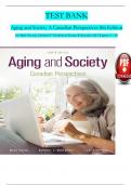 TEST BANK For Aging and Society: Canadian Perspectives 8th Edition by Mark Novak, Herbert C. Northcott, Verified Chapters 1 - 20, Complete Newest Version