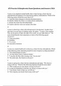 ATI Practice Schizophrenia Exam Questions and Answers 2024