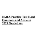 NMLS Practice Test Questions and Answers 2023 Graded A+