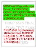 NRNP 6645 Psychotherapy BUNDLE 