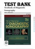 Test Bank for Textbook of Diagnostic Sonography, 9th Edition Vol 1 by Sandra L. Hagen-Ansert