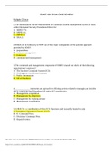 Northern Arizona University MGT MISC EMGT 400 Exam 1 Review ) Answer key Updated Spring 2023.