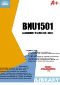 BNU1501 ASSIGNMENT 1 SEMESTER 1 2023