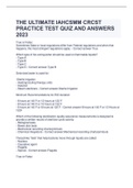 THE ULTIMATE IAHCSMM CRCST PRACTICE TEST QUIZ AND ANSWERS 2023