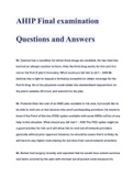 AHIP Final examination Questions and Answers 2023 (A+ GRADED 100% VERIFIED)