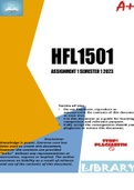 HFL1501 Assignment 1 Semester 1 2023 (734190)