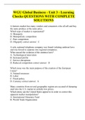WGU Global Business - Unit 3 - Learning Checks QUESTIONS WITH COMPLETE SOLUTIONS