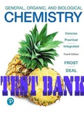 General, Organic, and Biological Chemistry 4th Edition by Laura Frost and  Deal | TEST BANK -All Chapters 1-12 