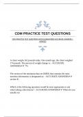 CDM PRACTICE TEST QUESTIONS WITH GUARANTEED ACCURATE ANSWERS |VERIFIED