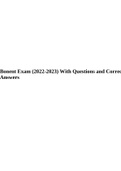 Bonent Exam (2022-2023) With Questions and Correct Answers.