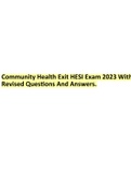 Community Health Exit HESI Exam 2023 With Revised Questions And Answers.