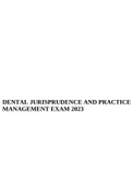 DENTAL JURISPRUDENCE AND PRACTICE MANAGEMENT EXAM 2023.