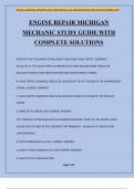 ENGINE REPAIR MICHIGAN MECHANIC STUDY GUIDE WITH COMPLETE SOLUTIONS